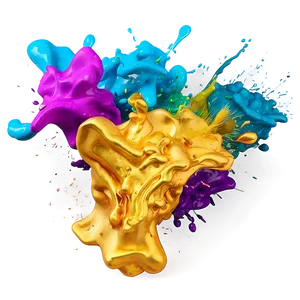 Vibrant Gold Color Splash PNG 06282024 PNG