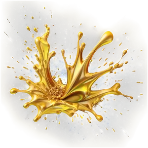 Vibrant Gold Color Splash PNG Vtf PNG