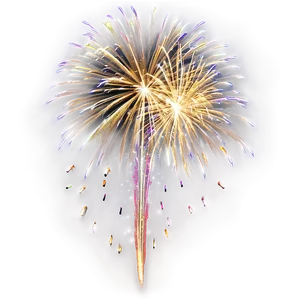 Vibrant Gold Fireworks Show PNG 52 PNG