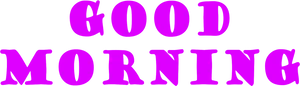 Vibrant Good Morning Text PNG