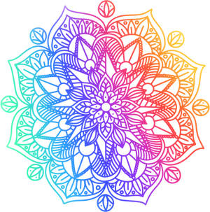 Vibrant Gradient Mandala Art