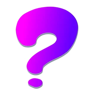 Vibrant Gradient Question Mark PNG image