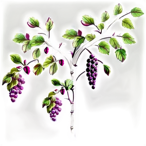 Vibrant Grapevine Artwork PNG image