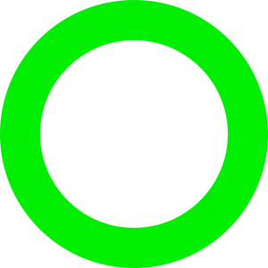 Vibrant Green Circleon Black Background PNG