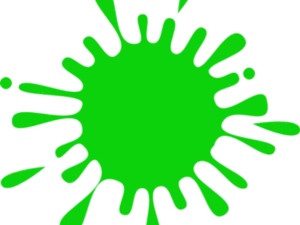 Vibrant Green Ink Splash PNG image