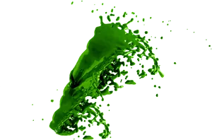 Vibrant Green Paint Splash PNG image