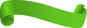 Vibrant Green Ribbon Banner