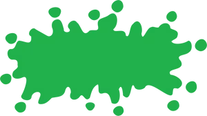 Vibrant Green Slime Splat PNG image