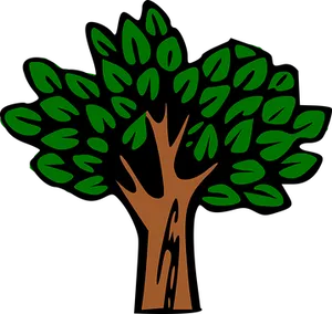 Vibrant Green Tree Graphic