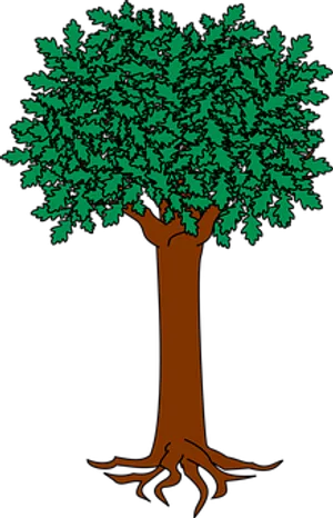 Vibrant Green Tree Illustration