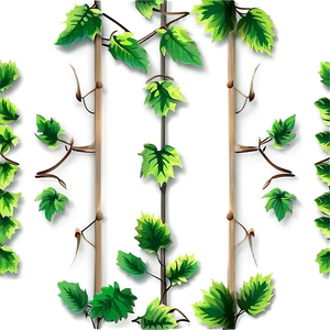 Vibrant Green Vines Pattern PNG image