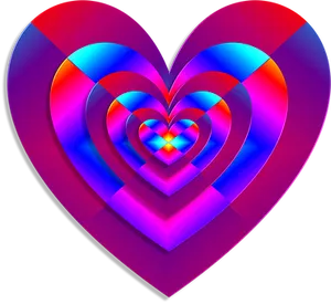 Vibrant Infinity Hearts Valentines PNG image