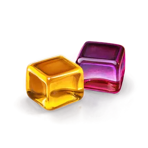 Vibrant Jello Ice Cubes PNG Mhn PNG