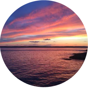 Vibrant Lake Sunset