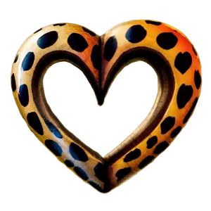 Vibrant Leopard Heart Drawing Png 10 PNG image