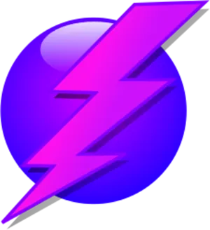 Vibrant Lightning Bolt Graphic PNG image