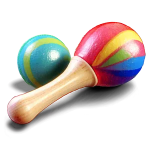 Vibrant Maraca Sketch Png Stl PNG image