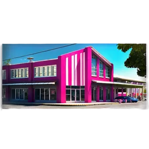 Vibrant Marketplace Building PNG 05242024