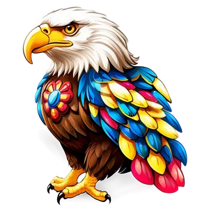 Vibrant Mexican Eagle Graphic Png Ngp31 PNG image