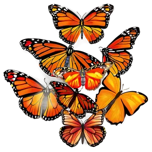 Vibrant Monarch Butterflies Png 14 PNG image