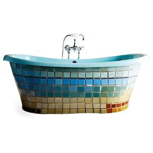 Vibrant Mosaic Tile Bathtub PNG 77 PNG