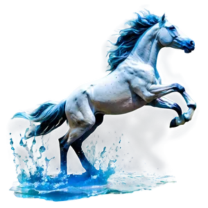 Vibrant Mustang Horse Splash Png 06262024 PNG image