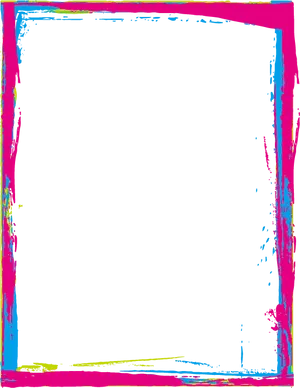 Vibrant Neon Frame Template PNG image