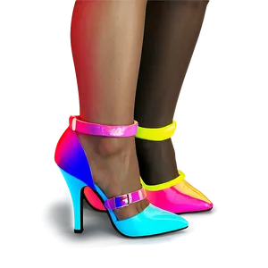 Vibrant Neon Heels Png 16 PNG image