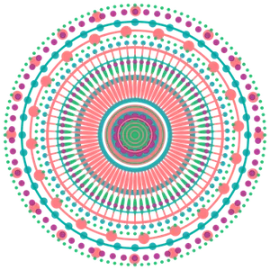 Vibrant Neon Mandala Art