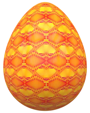 Vibrant Orange Easter Egg Pattern PNG image