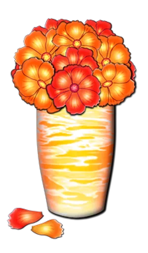 Vibrant Orange Flowersin Vase