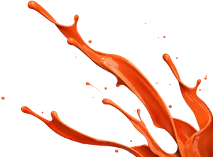 Vibrant_ Orange_ Paint_ Splash PNG image