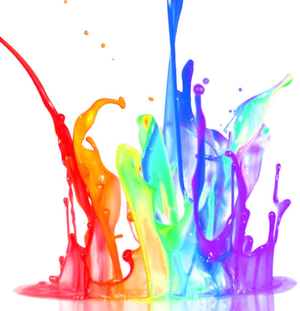 Vibrant Paint Splash Explosion PNG image