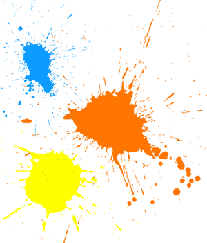 Vibrant Paint Splatter Artwork PNG image