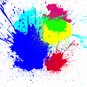 Vibrant Paint Splatter Background PNG image