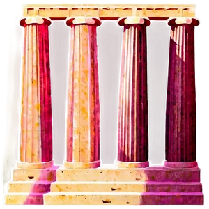 Vibrant Parthenon Painting PNG Nyi