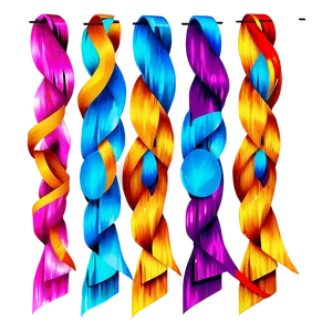 Vibrant Party Streamers Png Qpm PNG image