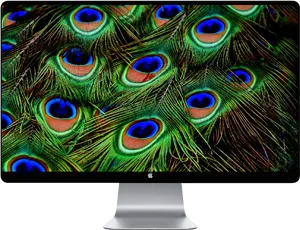 Vibrant_ Peacock_ Feathers_ Closeup PNG image