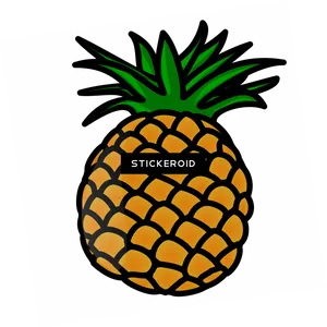 Vibrant Pineapple Graphic PNG image