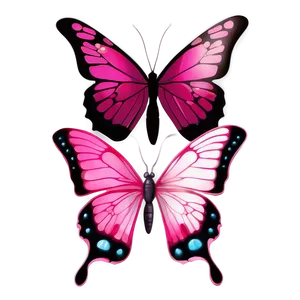 Vibrant Pink Butterfly Illustration PNG Jxj