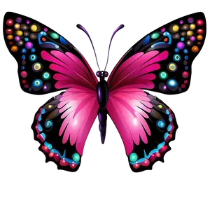 Vibrant Pink Butterfly Illustration PNG Qmq59