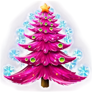 Vibrant Pink Christmas Tree Png 06122024 PNG image