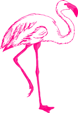 Vibrant Pink Flamingo Silhouette