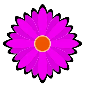 Vibrant Pink Flower Illustration