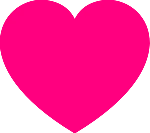 Vibrant Pink Heart Shape PNG