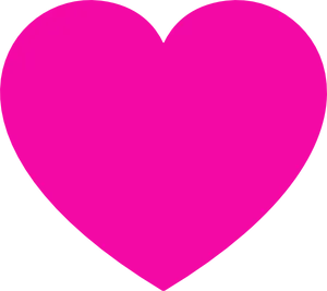Vibrant Pink Heart Shape PNG