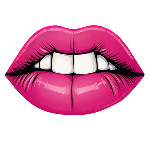 Vibrant Pink Lips Illustration Png 54 PNG image