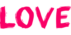 Vibrant Pink Love Text