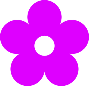 Vibrant Pink Simple Daisy Graphic PNG image