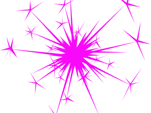 Vibrant Pink Sparkleon Black Background